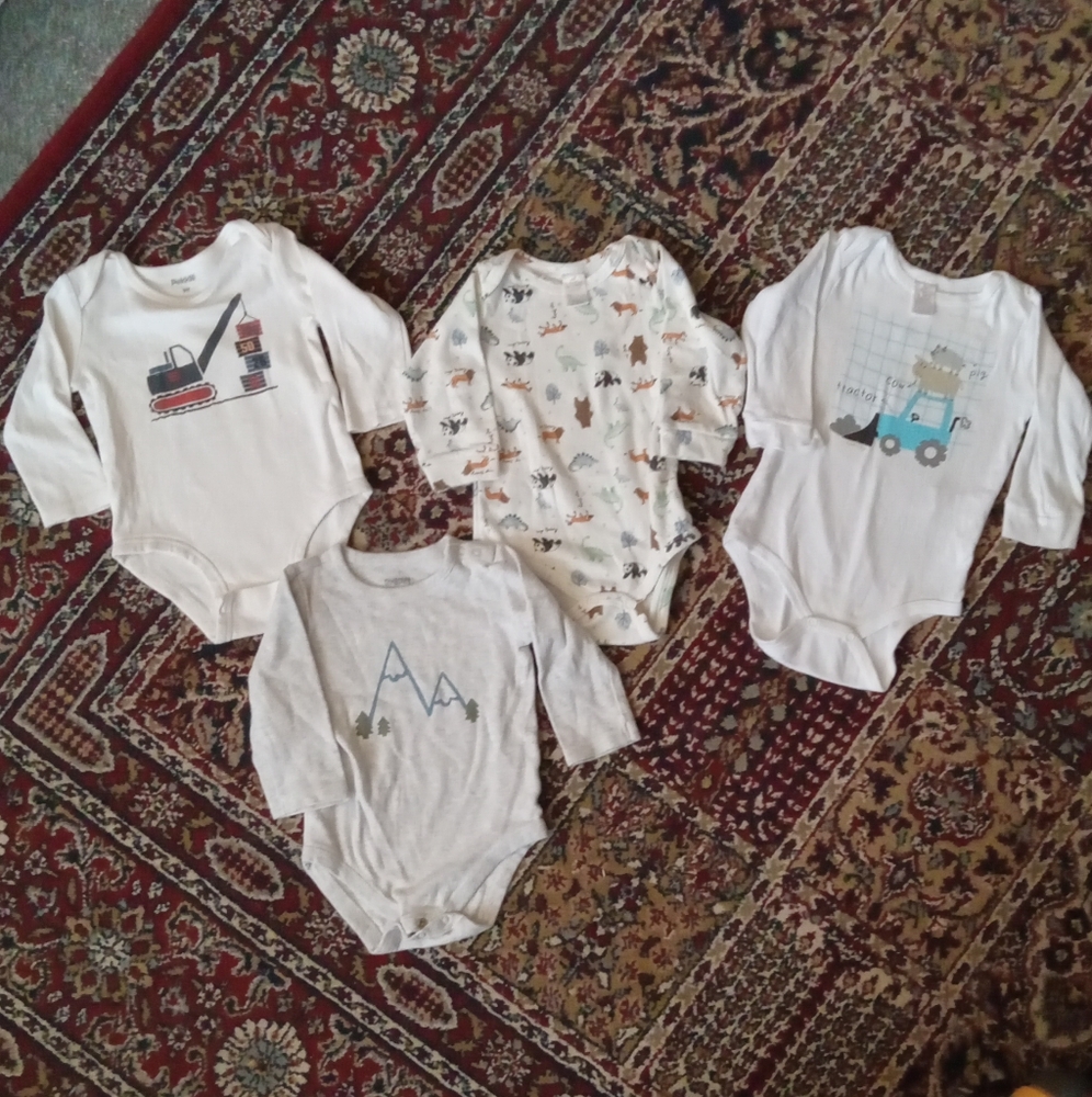 Set of Baby Onesies with Fun Prints